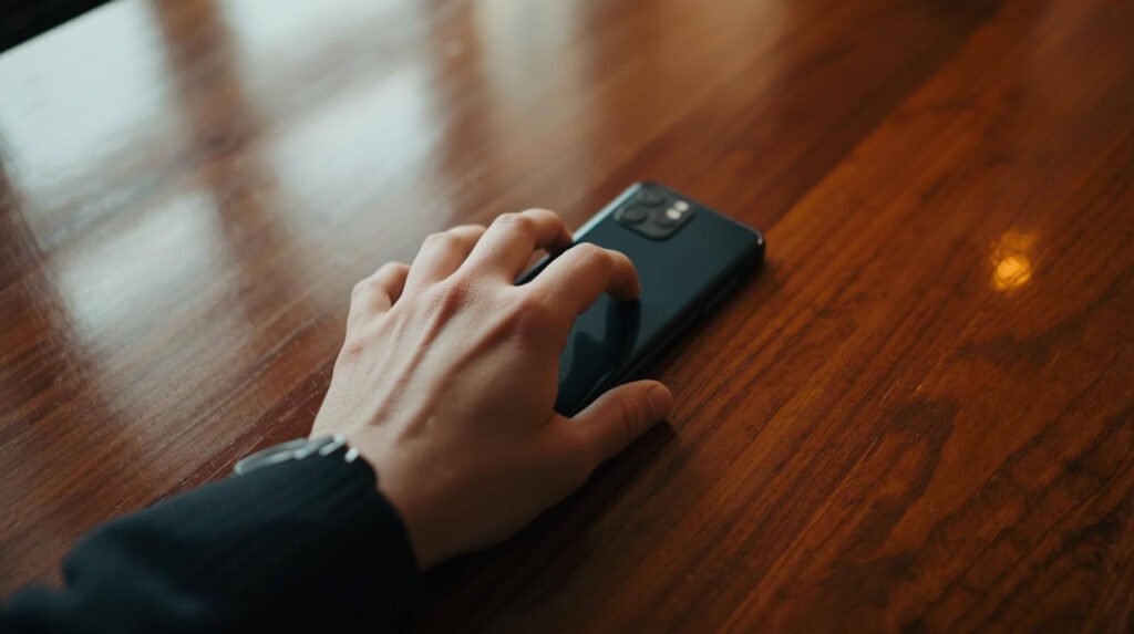 Persona trabajando en computadora sin distracciones de redes sociales