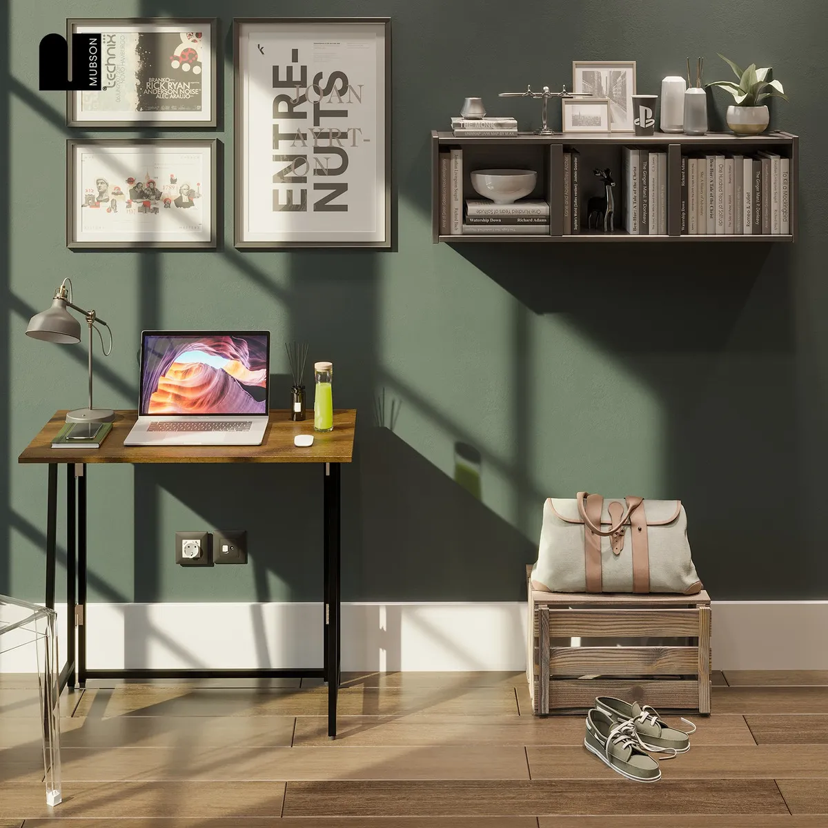 Mubson escritorio plegable para espacios pequeños con diseño minimalista y buena relación calidad-precio