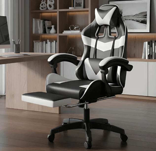 Silla gamer para home office MSI Titano TT-SGCRP ergonómica y reclinable con reposabrazos ajustables