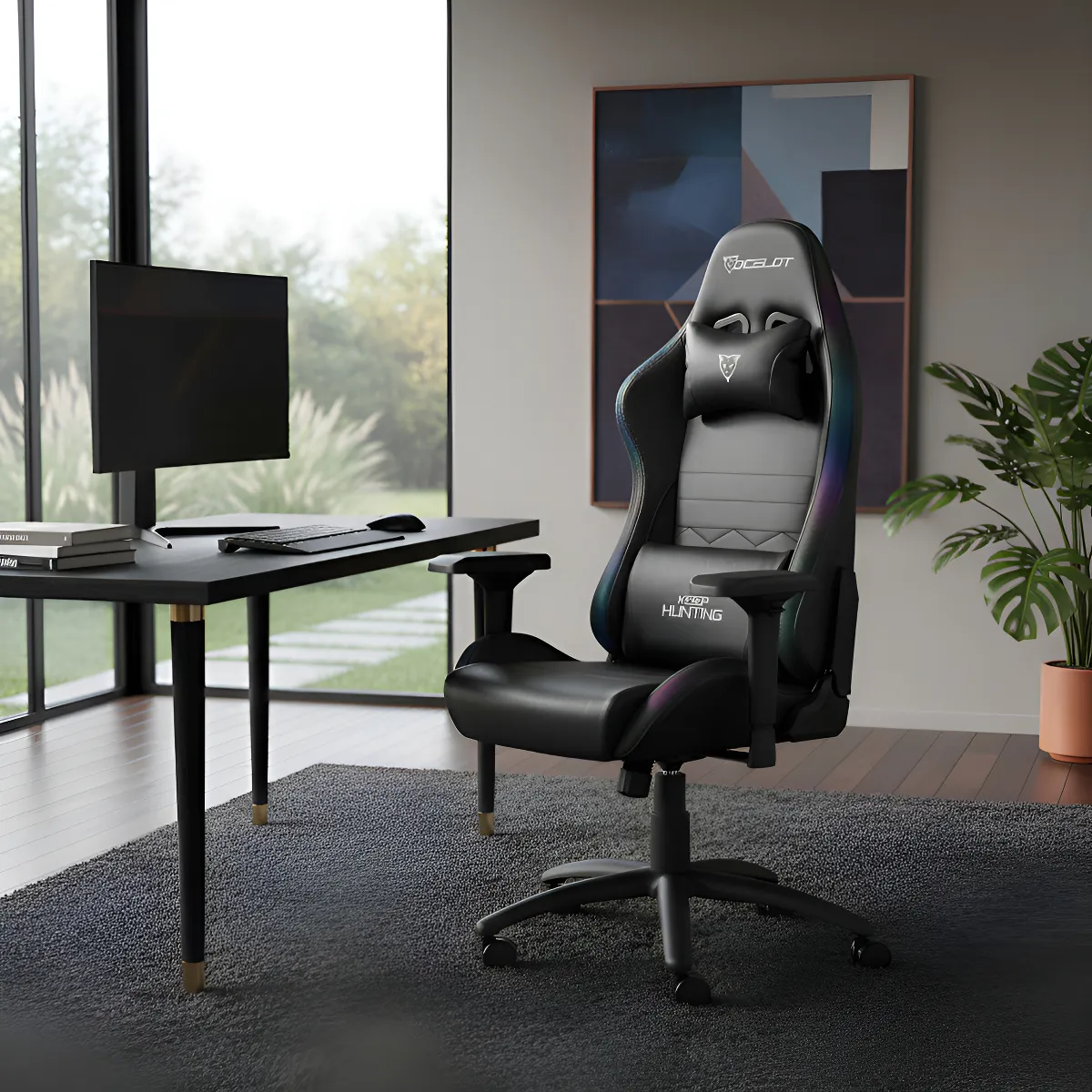 gamer para home office Vidita ergonómica con reposapiés retráctil y soporte lumbar