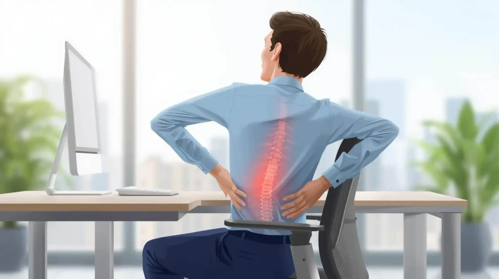 Postura ergonómica correcta en home office.