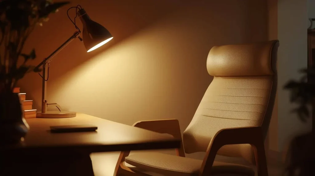 organizar el espacio de trabajo con buena iluminación y postura